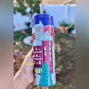 Starbucks Thailand Christmas Holiday City Night Light Stainless Steel Tumbler